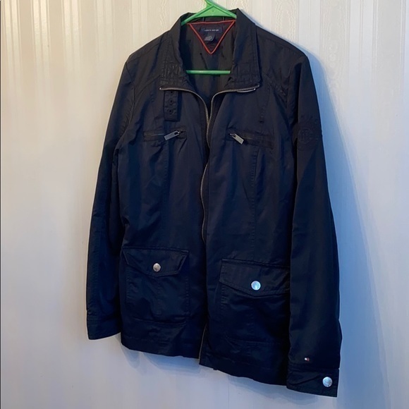 Tommy‎ Hilfiger black jacket front pockets size L - Picture 2 of 13